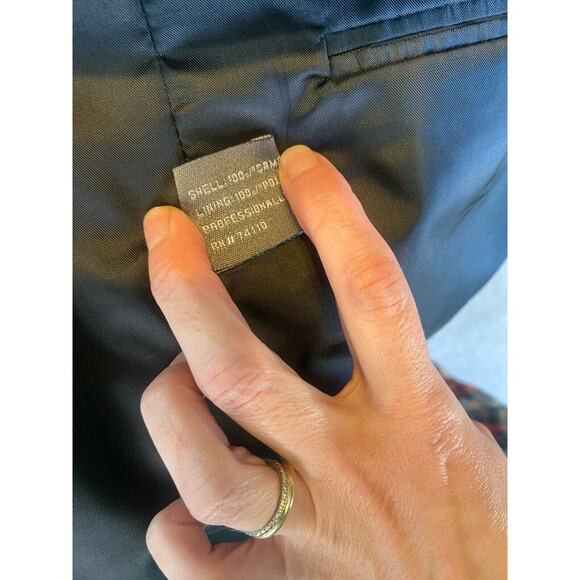 Blazer Mens Size 42L 100% Pure Camel Hair Black Today's Man Sports Coat 2 Button - Picture 12 of 15